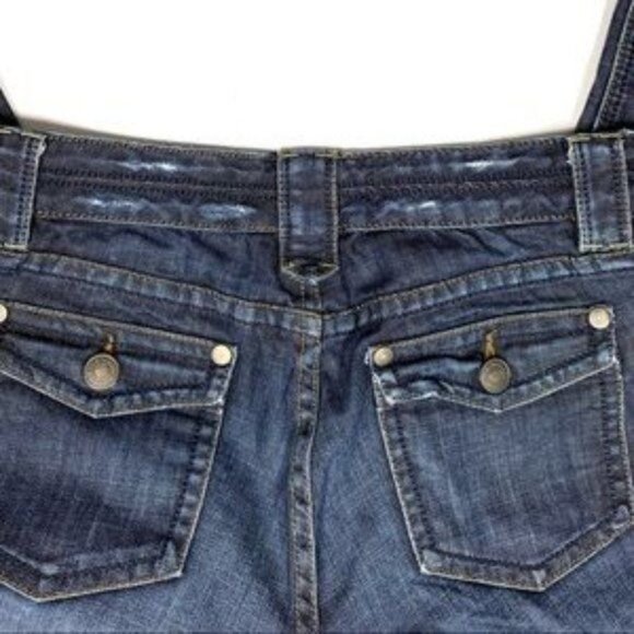 Club Monaco Stove Pipe Jeans Thrashed Distressed Groin Pork Chop Pockets Size 30 - Picture 9 of 16